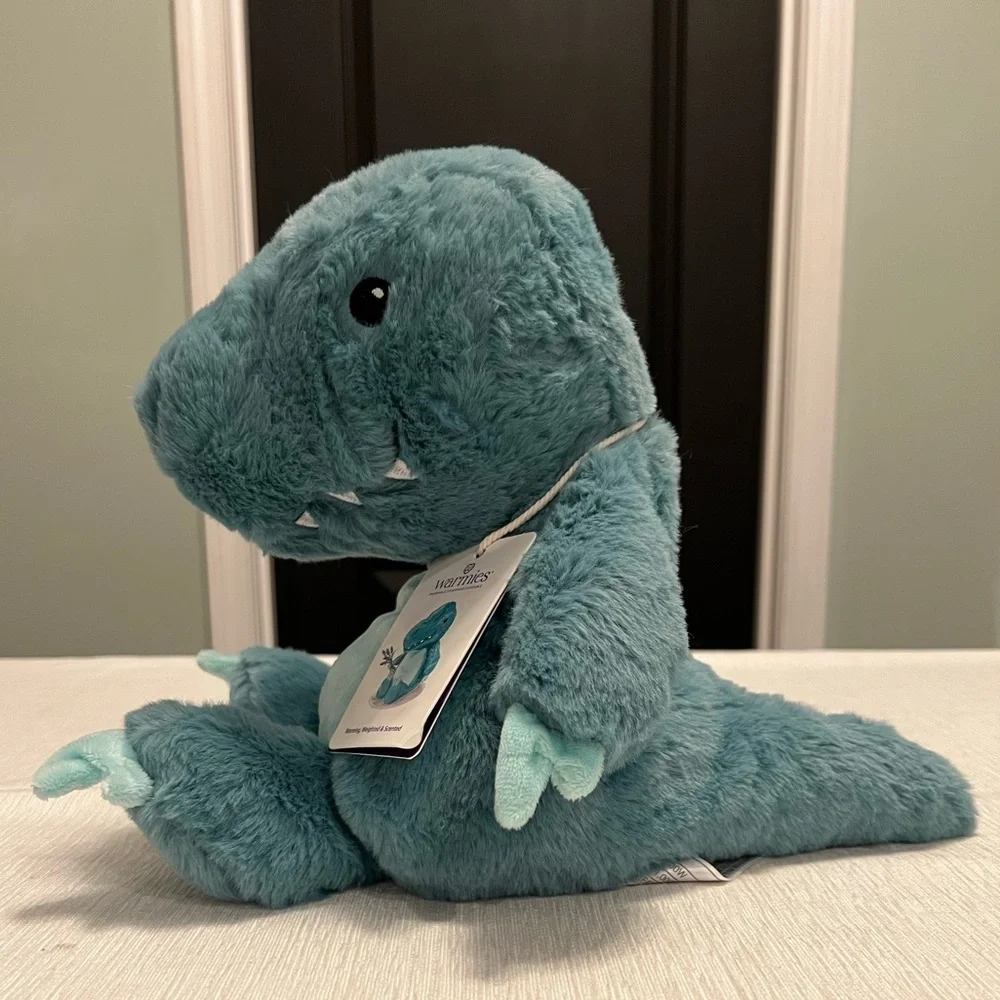 NWT Warmies Velociraptor Heat or Cool Weighted Stuffed French Lavender - Picture 2 of 10